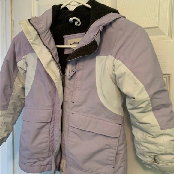 Girls Lavender Squal Parka Lands End - Picture 4 of 8